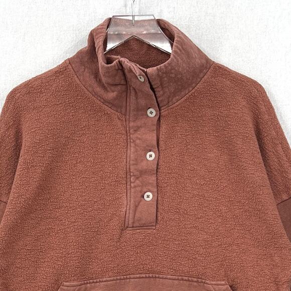 REI Wallace Lake Fleece Pullover Womens Small Rose Sunfade Clay Hemp Funnel Neck - Picture 6 of 16